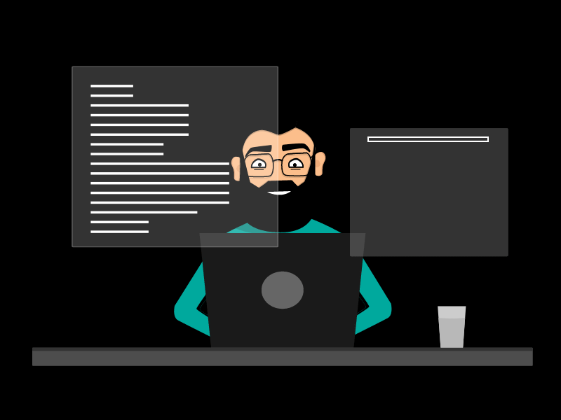 Animated case study profile visual